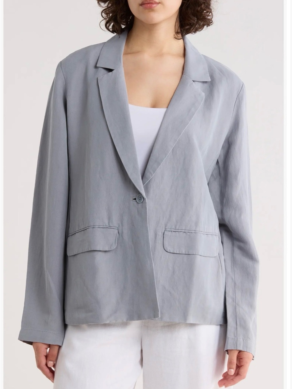 Eileen Fisher Organic Linen & Silk Blazer